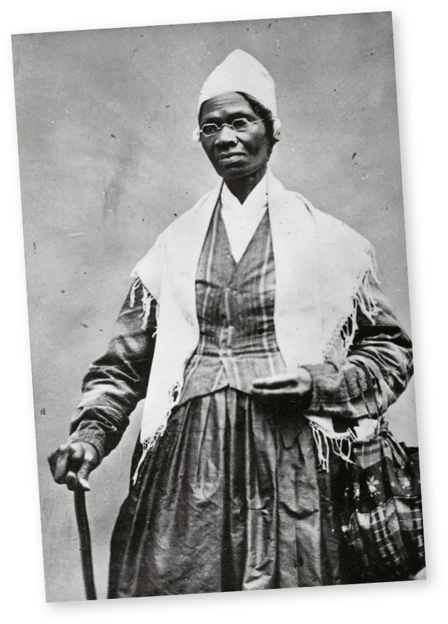 Abolitionist Sojourner Truth (1797-1883), formerly enslaved, originally named Isabella Van Wagener. 