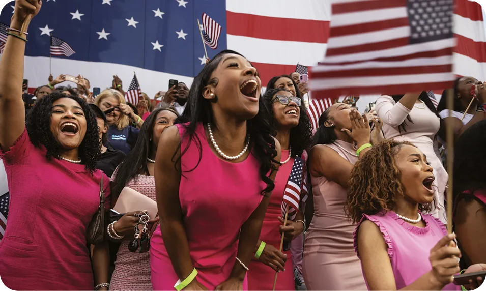 Kamala Harris Supporters React As She Delivers Concession Speech