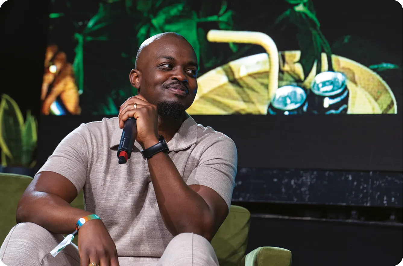 George The Poet in conversation with Yassmin Abdel-Magied at Kite Festival 2023.