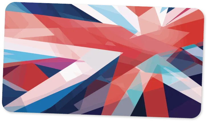 Modernized British flag design.
