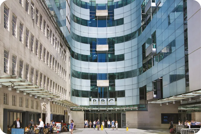 BBC head office, London, UK.