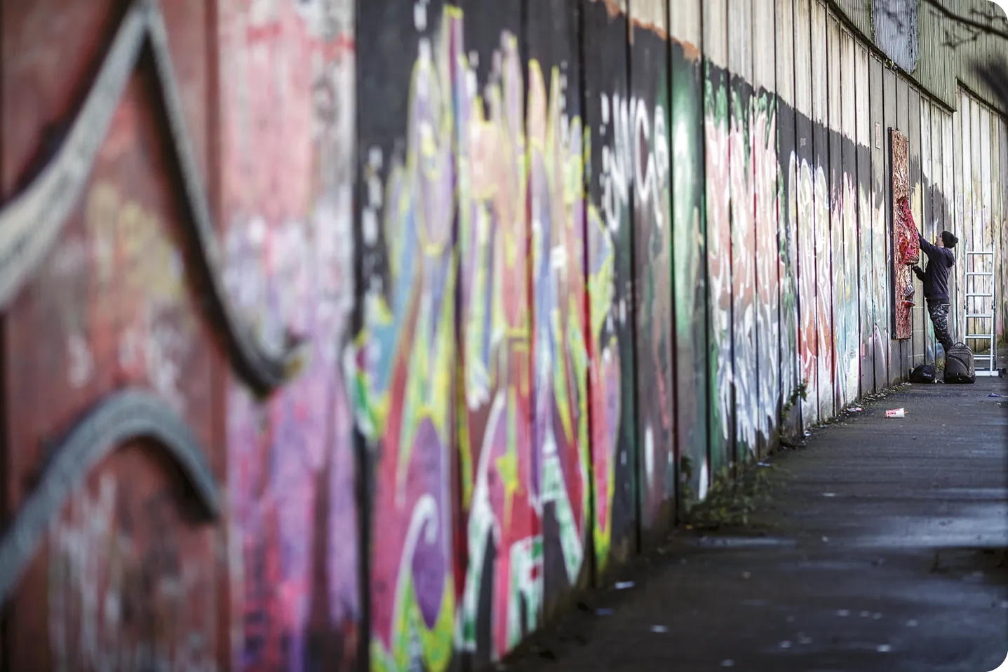 Peace wall in Belfast.