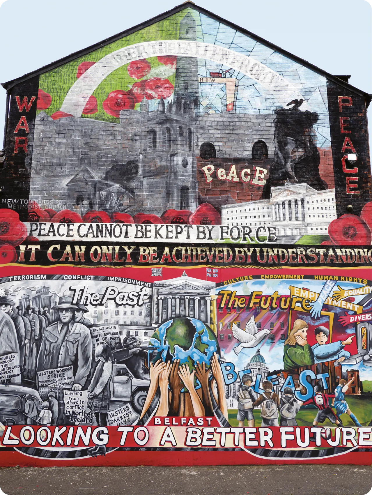 Peace Mural in Newtownards Road, Belfast 3.