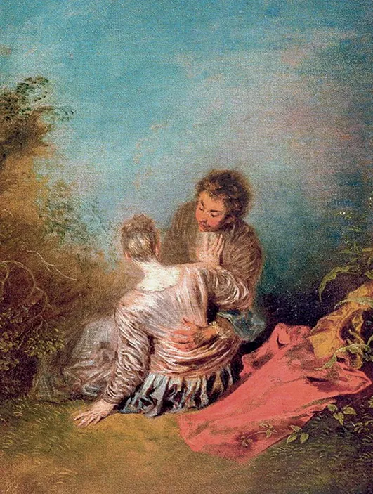 Jean-Antoine Watteau, Le Faux-Pas,
1717, Musée du Louvre, Paris.