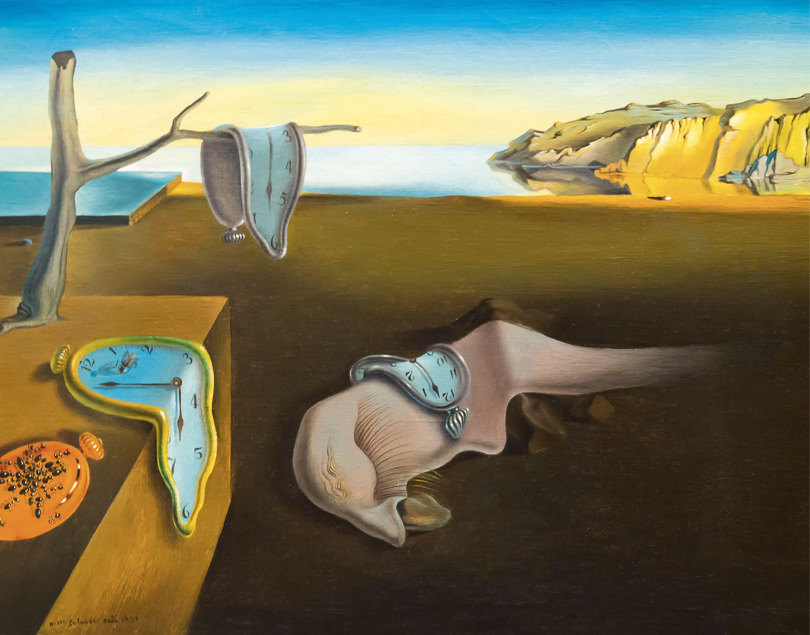 Salvador Dalí, La Persistance de la mémoire, 1931, huile sur toile, 33 × 24,1 cm, The Museum of Modern Art, New York.
