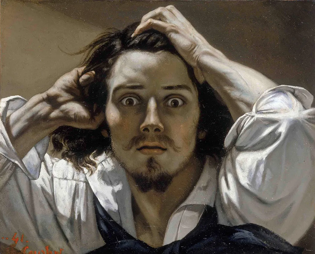 Gustave Courbet, Le Désespéré, 1843-1845, huile sur toile, 45 × 54 cm, collection privée.