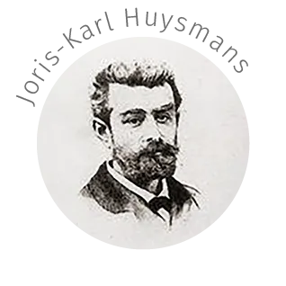 Photographie en noir et blanc de Joris-Karl Huysmans, écrivain français, portrait rapproché.