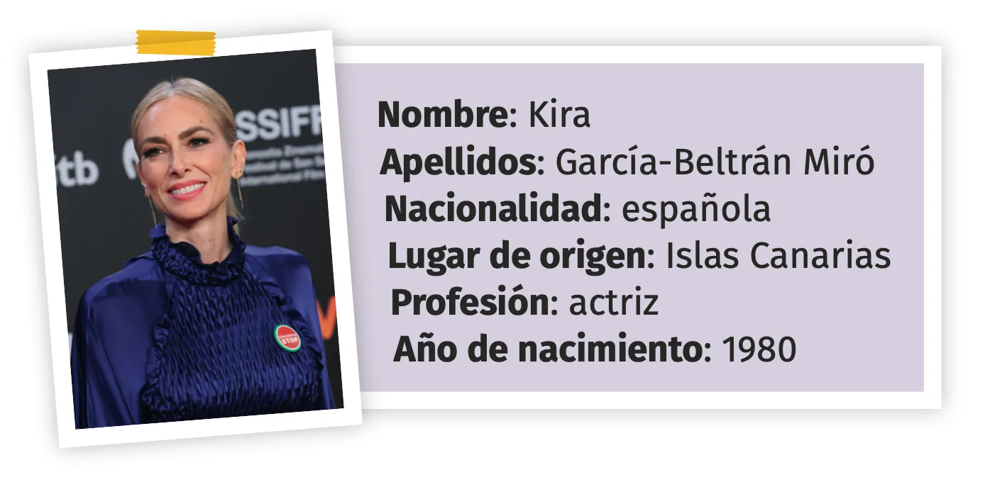 Carte identité de Kira Garcia-Beltrán Miró