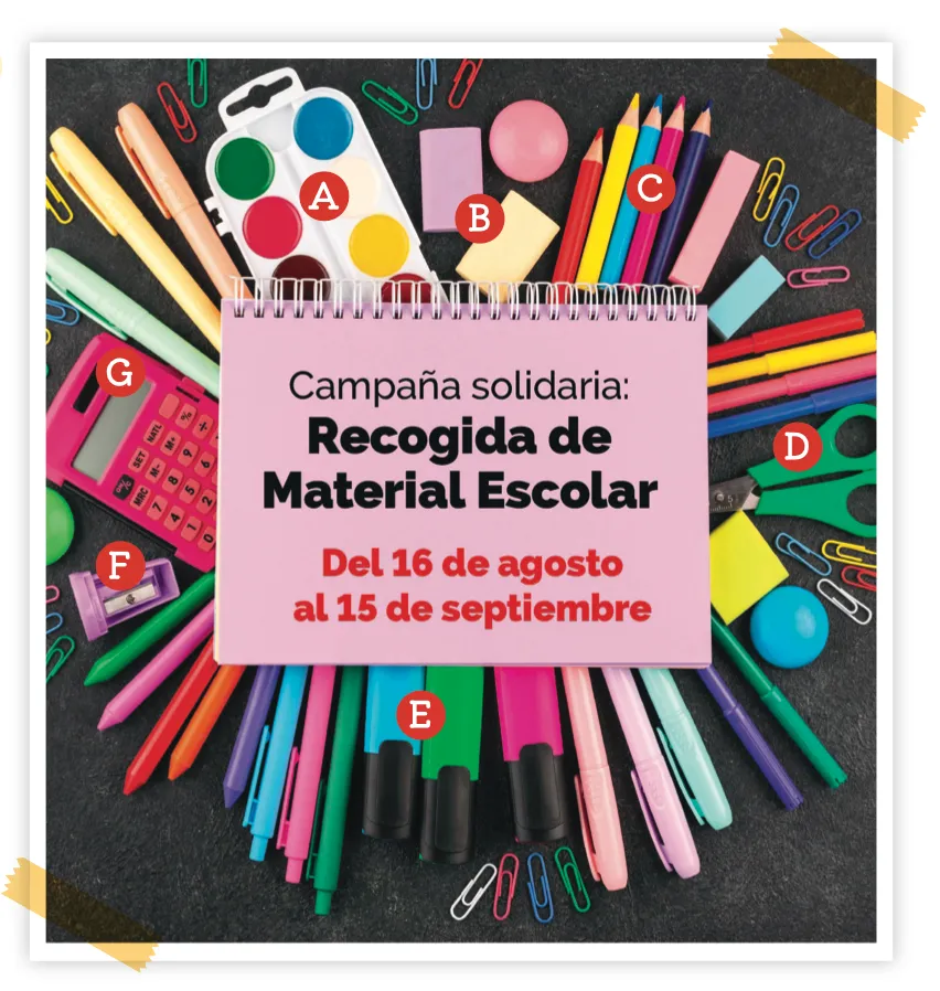 recogida de material escolar