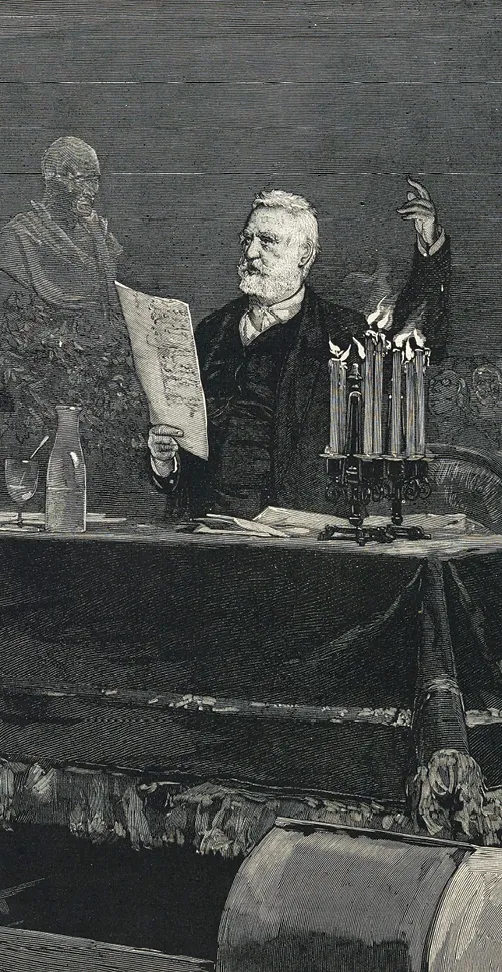 Anonyme, 30 mai 1878 à Paris.
Discours de Victor Hugo à
l'occasion du Centenaire de Voltaire,
1878, maison de Victor Hugo, Paris.