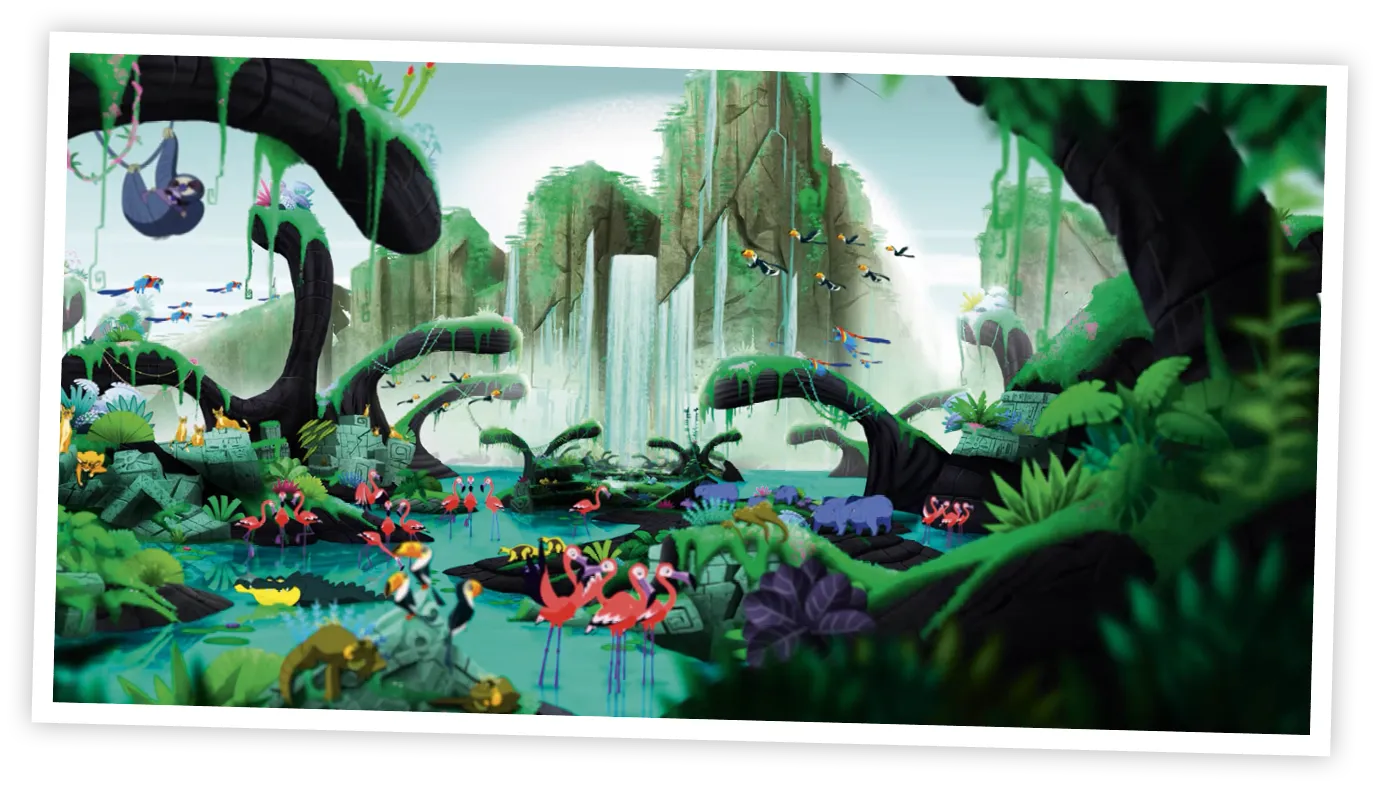 Paysage jungle Koati