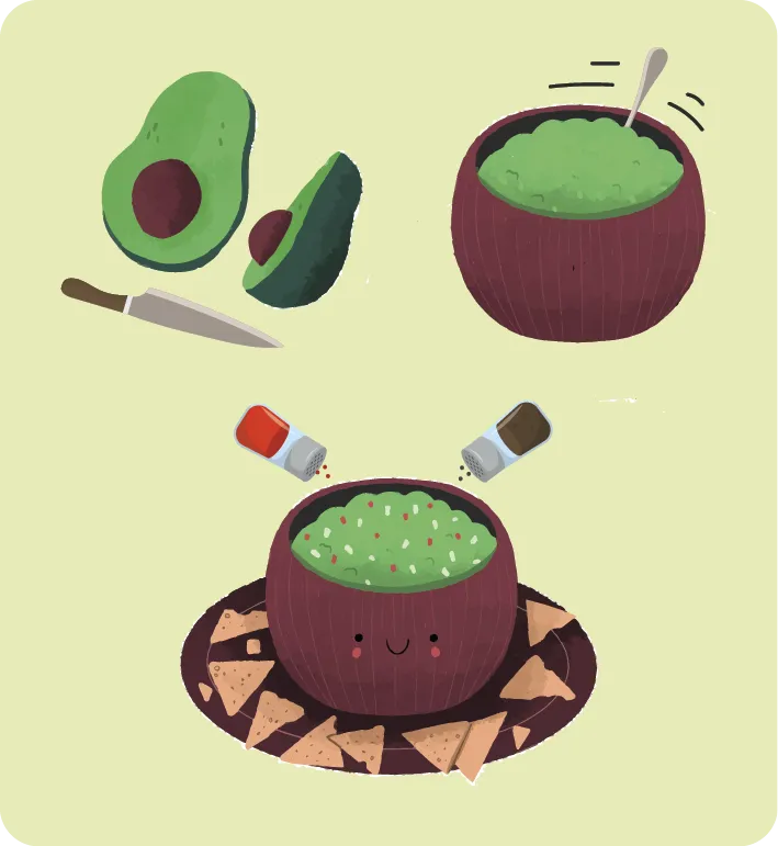 Pasos para preparar un guacamole