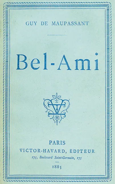 Page de titre de l'édition originale (1885) du roman Bel-Ami de Guy de Maupassant, publiée par Victor Havard à Paris.