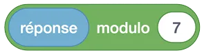 (réponse) modulo (7)