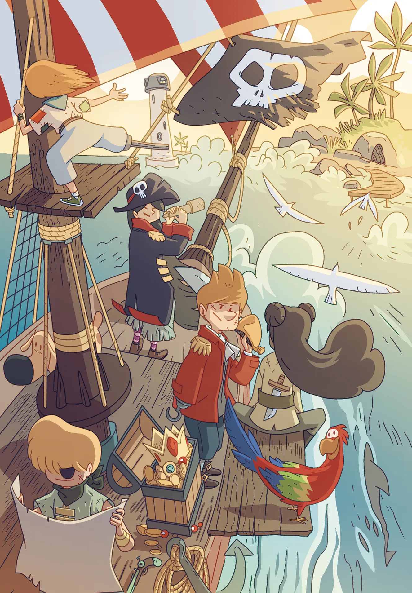 Des pirates à bord d'un navire