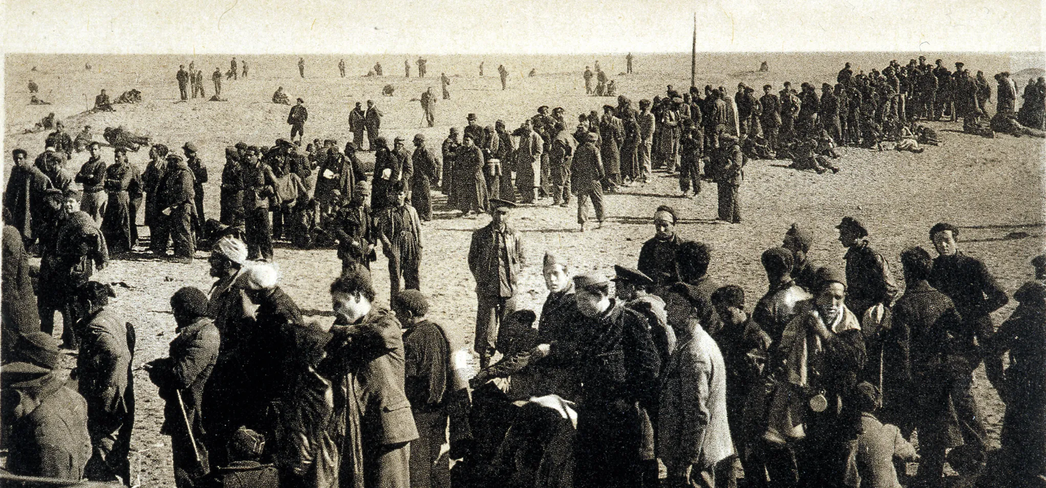 Foto del campo de internamiento de Argelés, 1939.