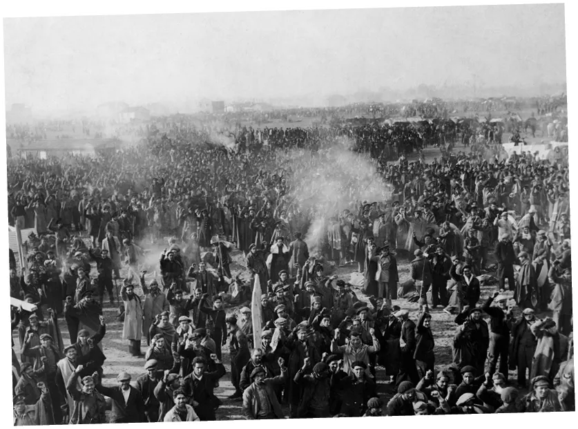 Campo de concentración en Argelés, Francia, 1939.