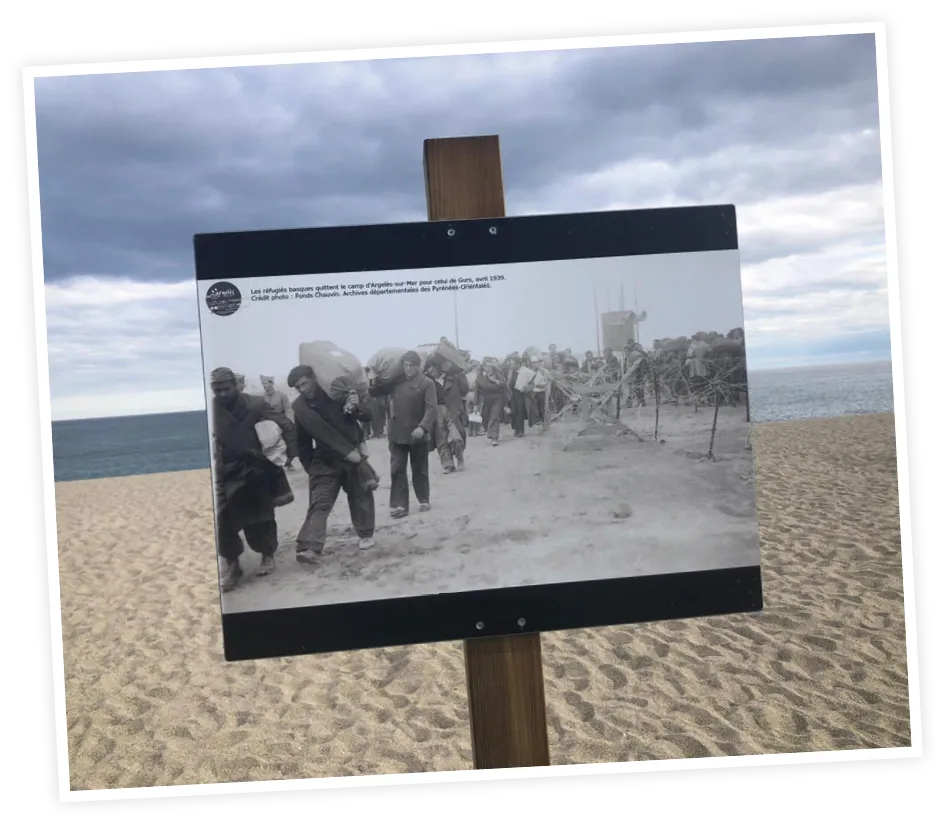 Playa de Argelés (Francia), Ministerio de Política
Territorial y Memoria Democrática, 22/02/2025.