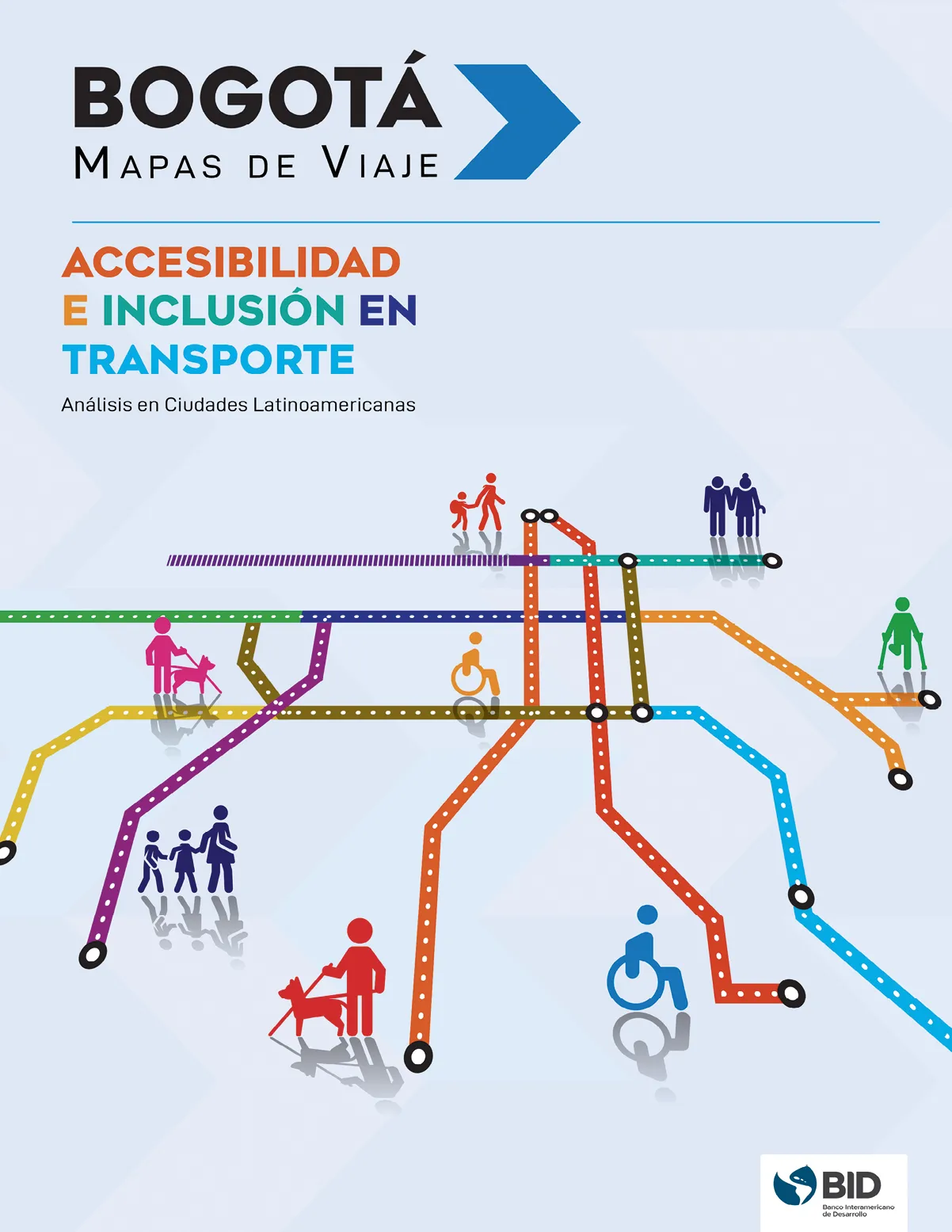 Portada del estudio «Mapas de viaje: Bogotá», Banco Interamericano de Desarrollo, 2019.