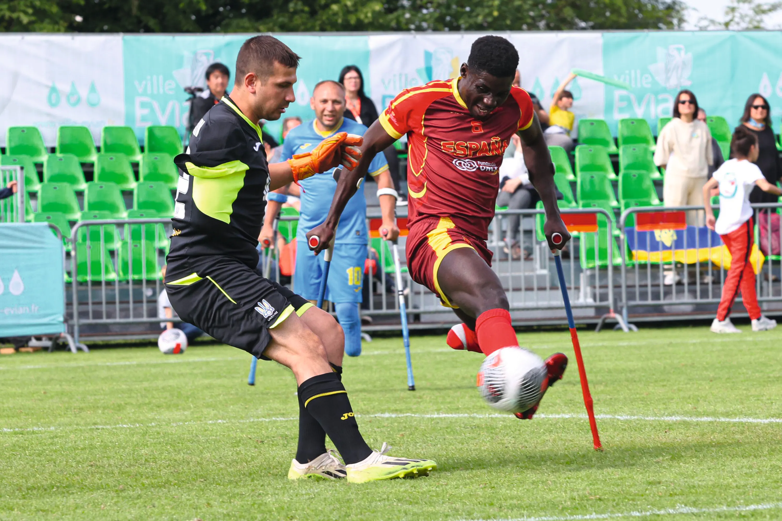 David Mendes (selecciо́ n española) durante
el Campeonato Europeo de fútbol amputados, 2024.
