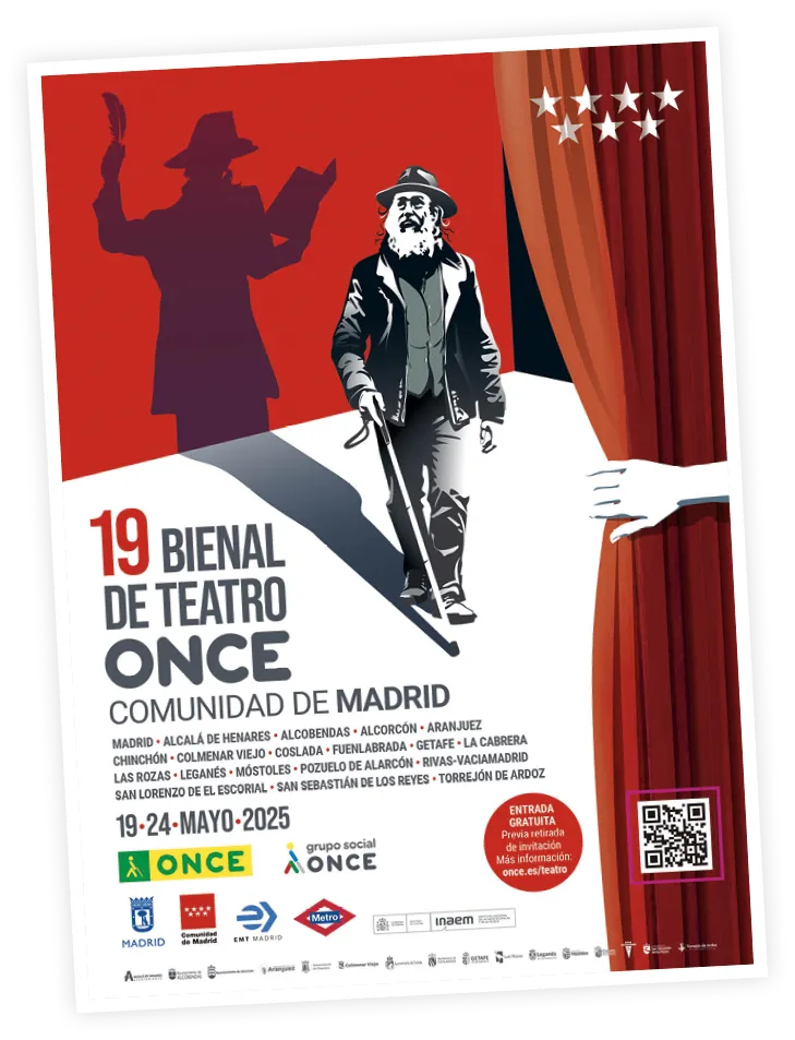 Cartel de la 19 bienal de teatro ONCE, 2025.