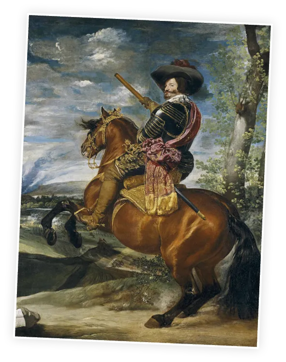 Diego Velázquez, Gaspar
de Guzmán, conde-duque de
Olivares, a caballo, hacia 1636.