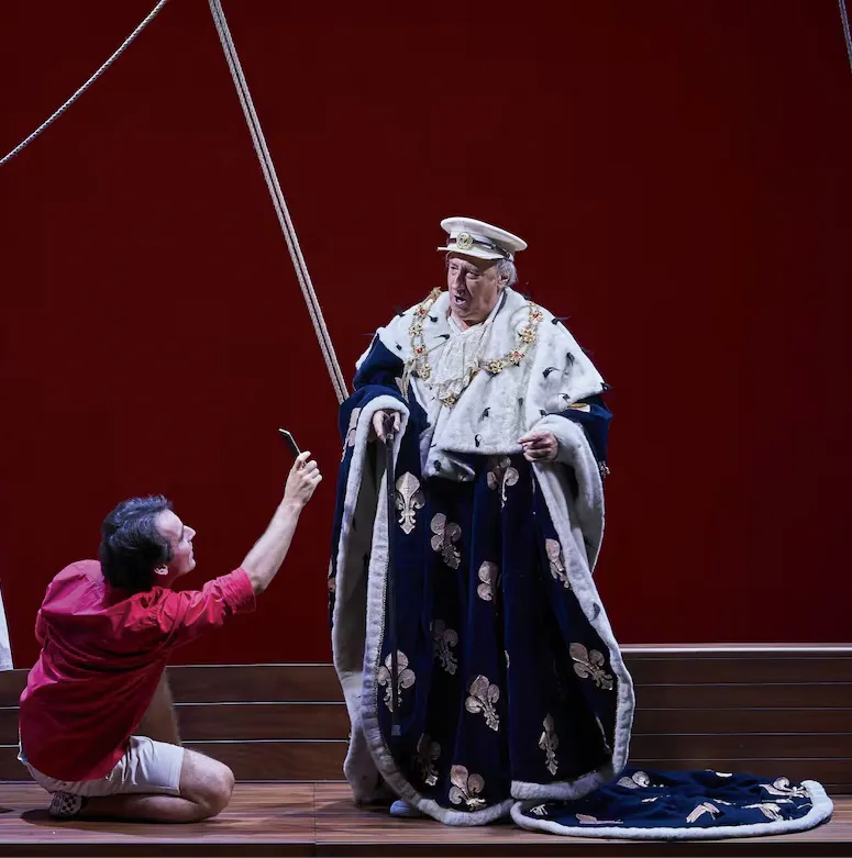 Ramon Fontserè en El rey
que fue (Els Joglars), 2024.