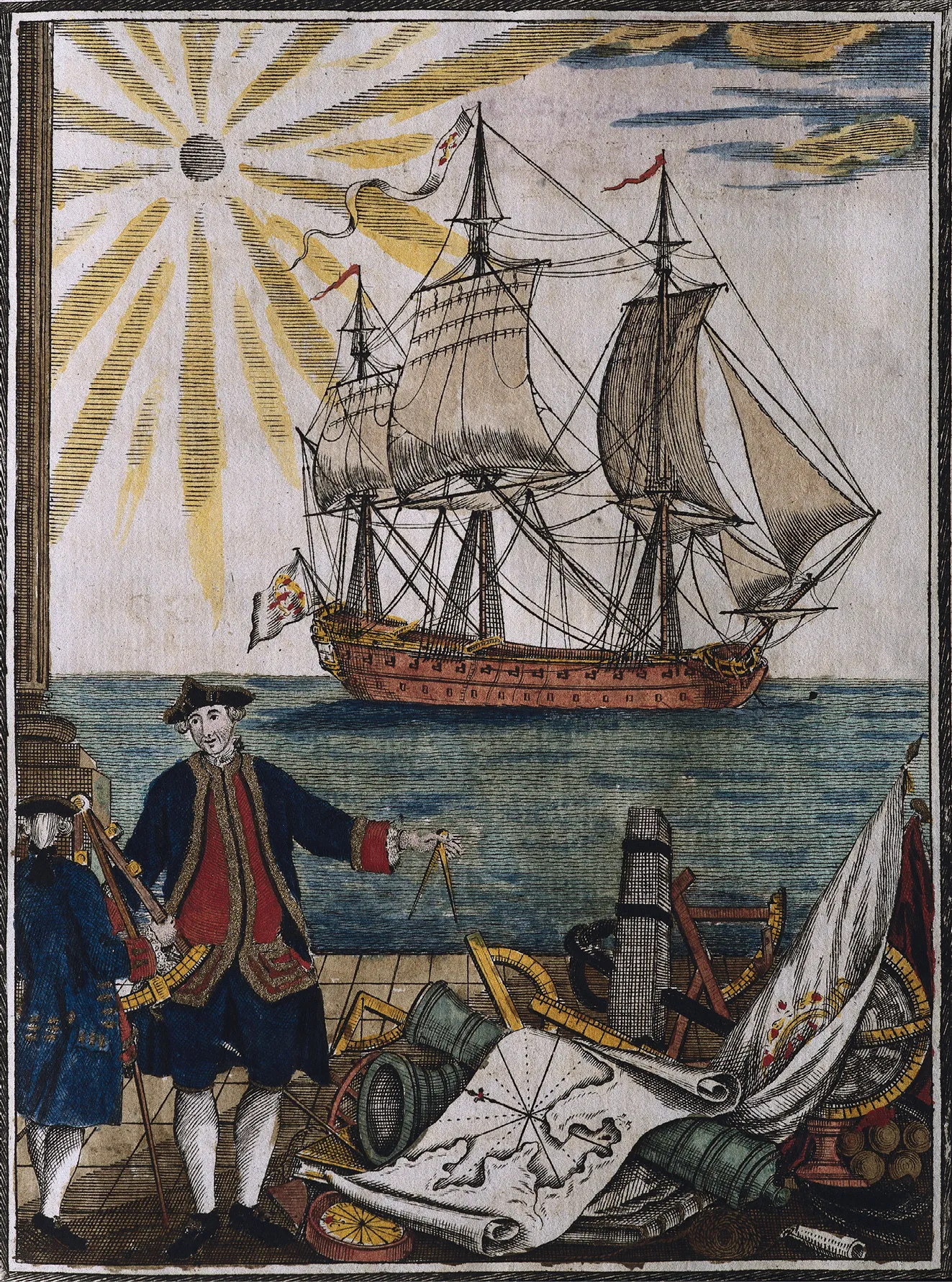 Pablo Ganzino, Alegoría de la Compañía de Guardias Marinas, 1766.