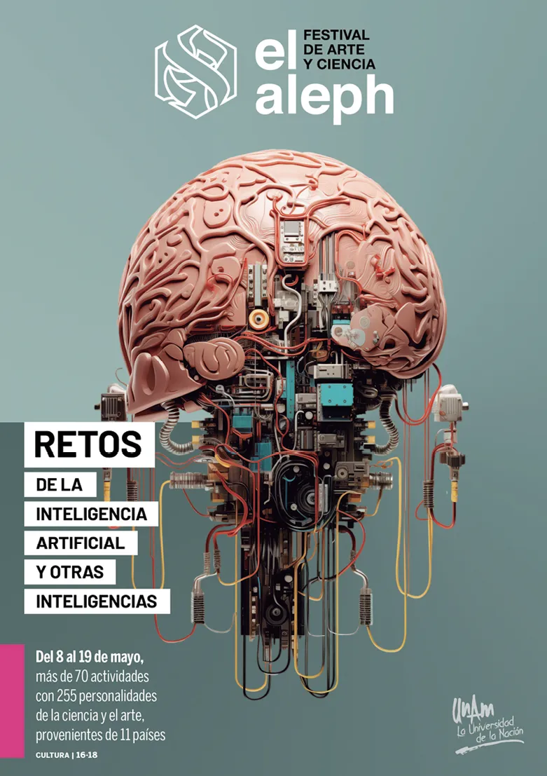 Contraportada de la Gaceta UNAM para
promocionar el Festival El Aleph.