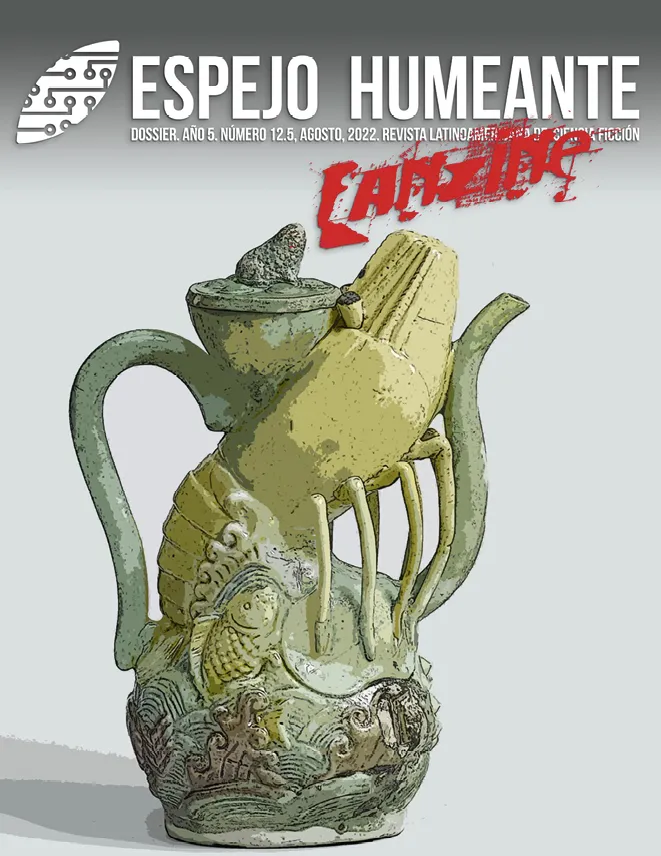 Revista de ciencia ficción
Espejo humeante, acompañada
de un fanzine de cuentos.