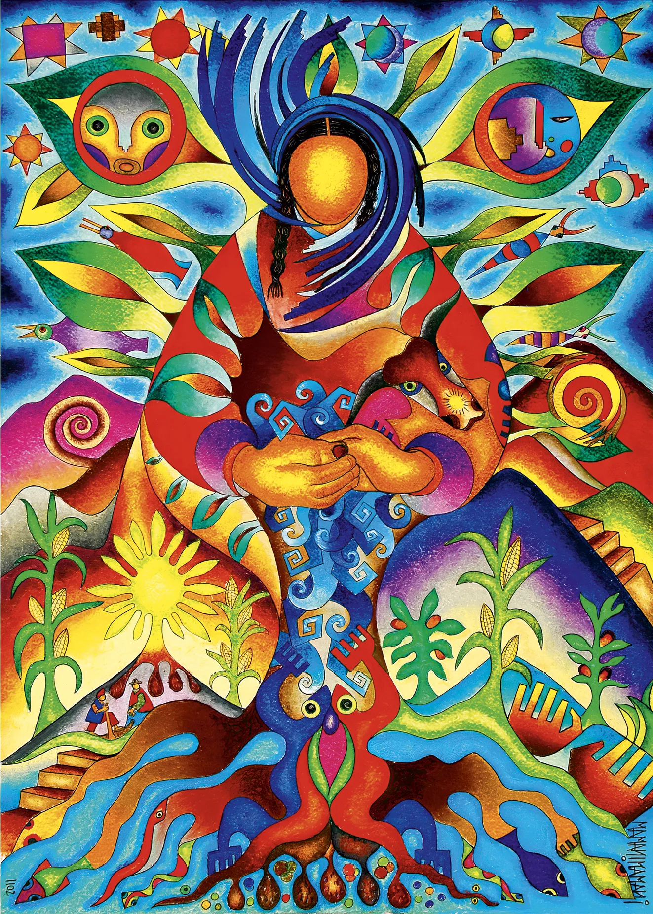 Roberto Mamani Mamani,
Pachamama de la naturaleza, 2004.