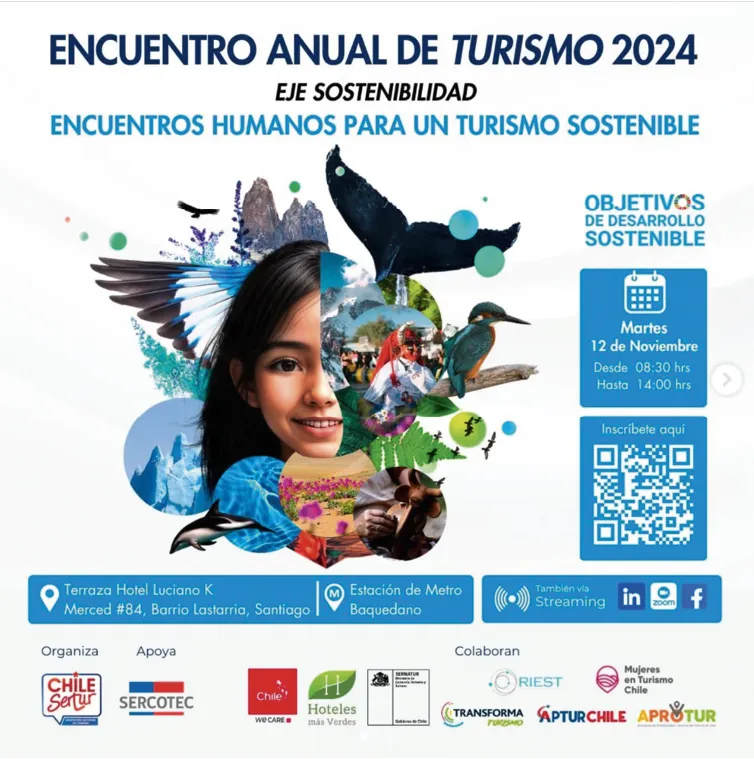 Chile Sertur, cartel del «Encuentro
anual de turismo 2024», 11/11/2024.