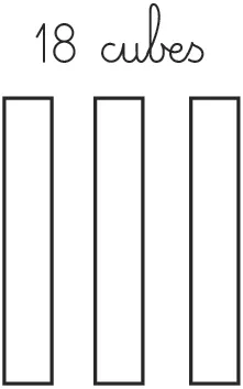 Illustration de 18 cubes disposés en trois colonnes.