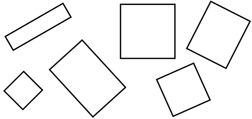 Image abstraite : formes géométriques blanches sur fond vert foncé.
