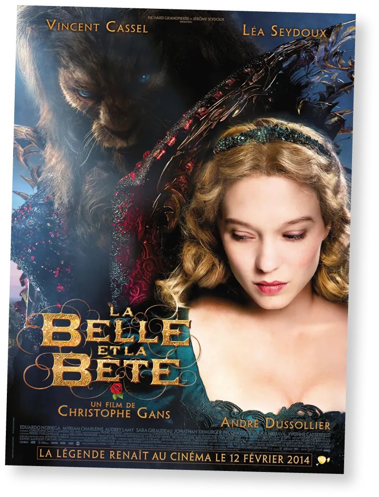 La Belle et la Bête, film réalisé par Christophe Gans, avec Vincent Cassel et Léa Seydoux, 2014.