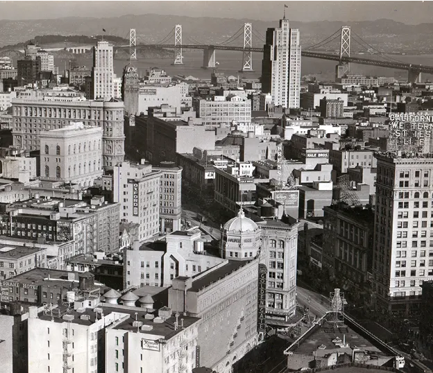 Vue de la baie de San Francisco en 1949.