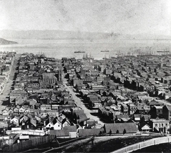 Vue de la baie de San Francisco en 1866.