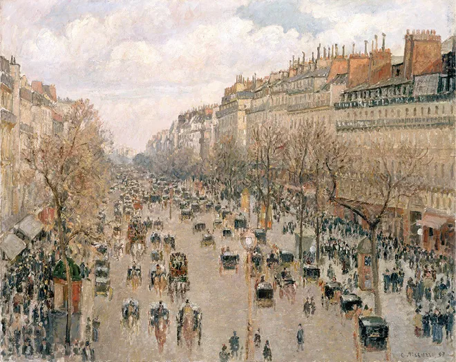 Camille Pissaro, Boulevard Montmartre, soleil d'après-midi, 1897, huile sur toile, 73 × 92 cm, musée de l'Ermitage, Saint-Petersbourg.