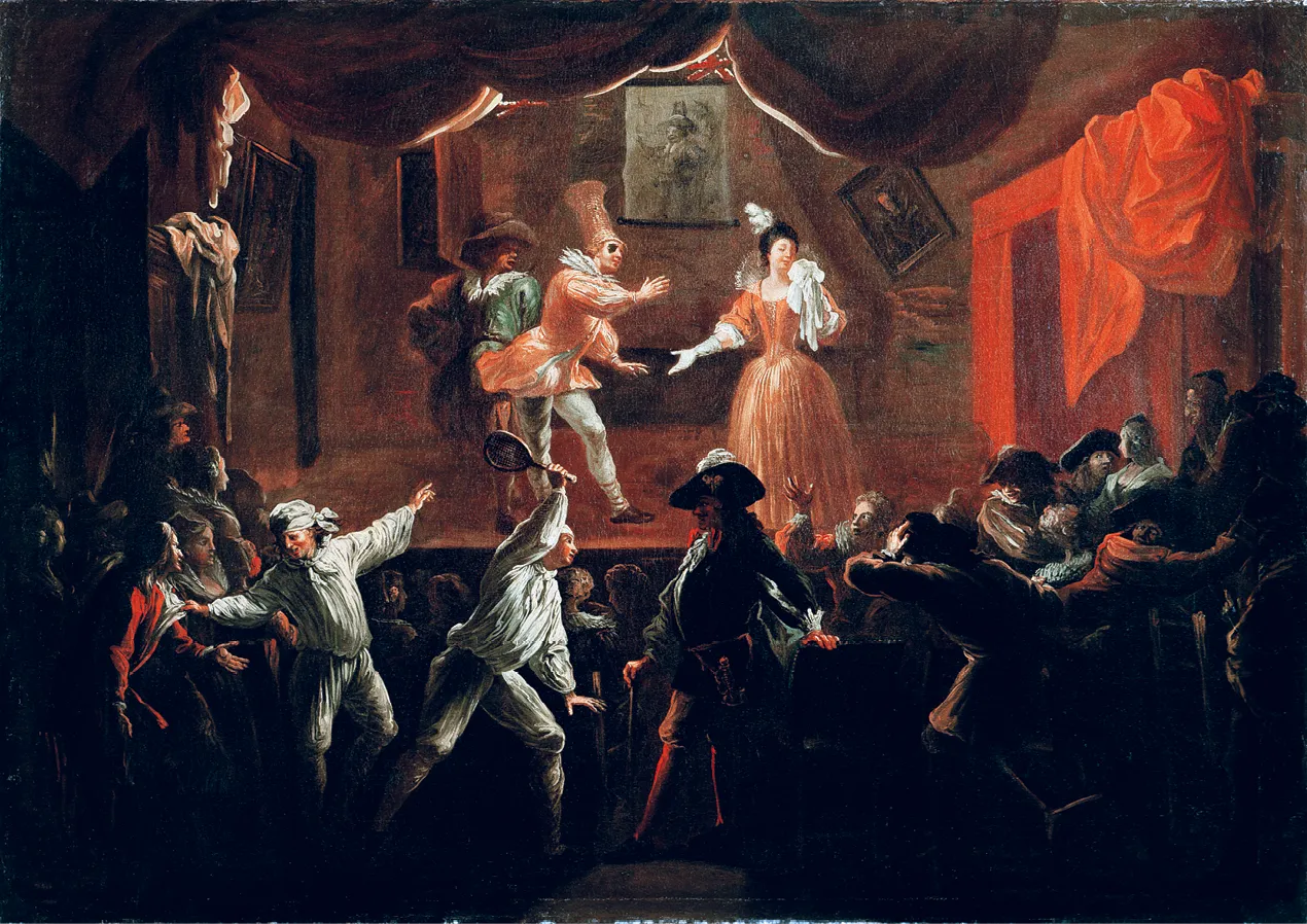 Jean de Coulom, Scène du Roman comique de Paul Scarron, huile sur toile, d�ébut du XVIIIe siècle, musée de Tesse, Le Mans.