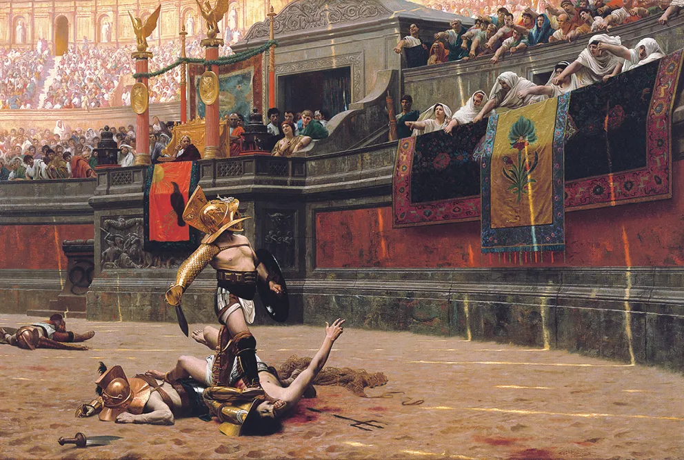 Jean-Léon Gérôme, Pollice verso, huile sur toile, 1872, Phoenix Art Museum, États-Unis.