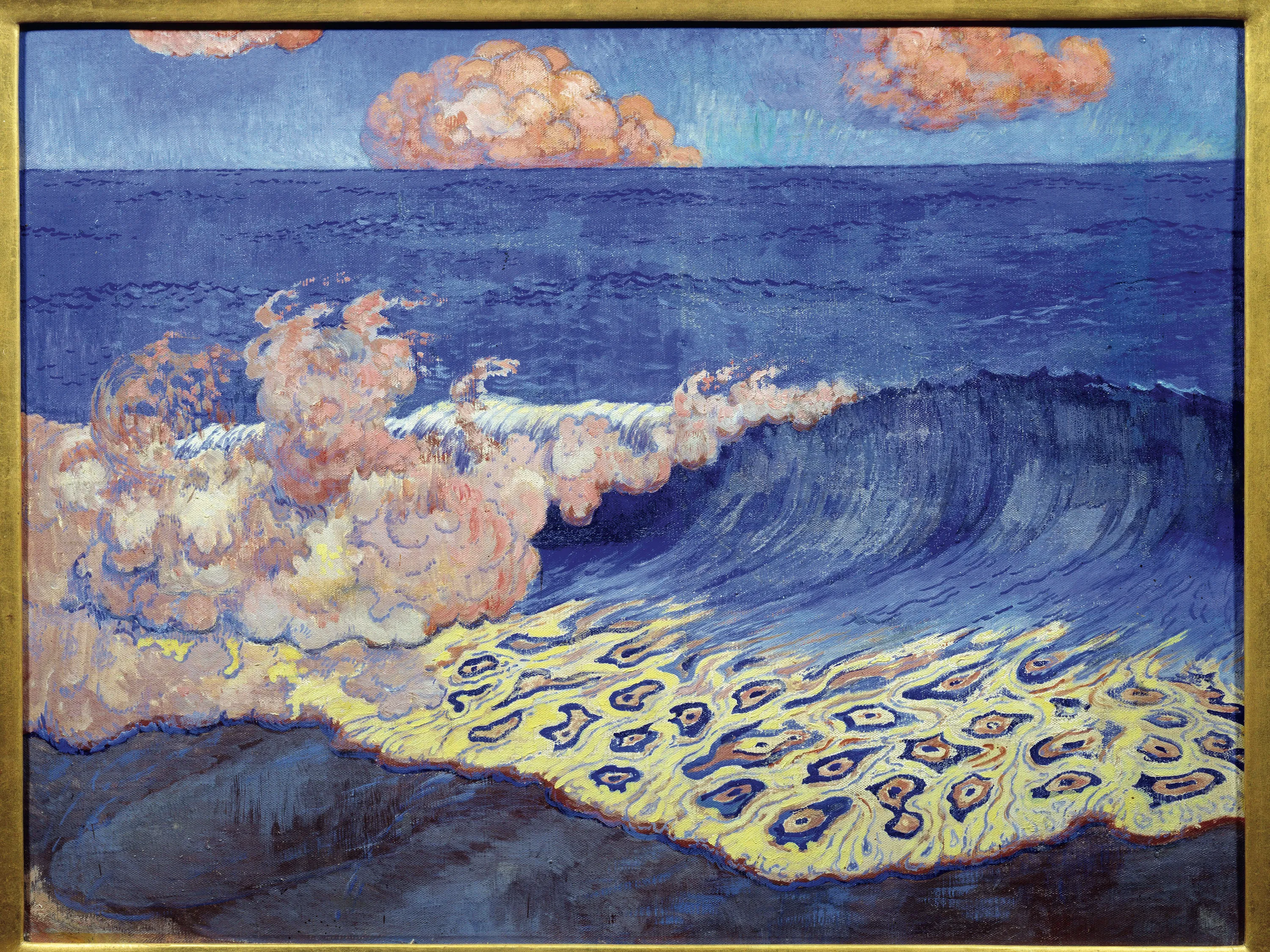 Georges Lacombe, Marine bleue, effet de vagues, 1893,
tempera sur toile, musée des Beaux-Arts de Rennes.