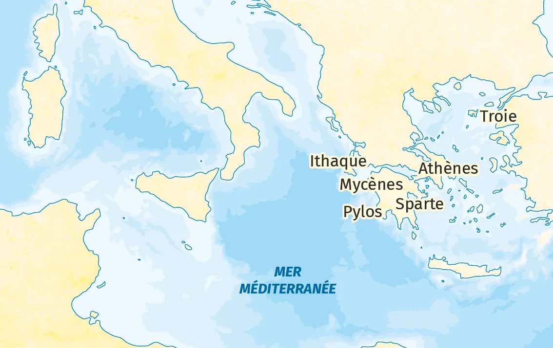 Carte de la Méditerranée orientale.