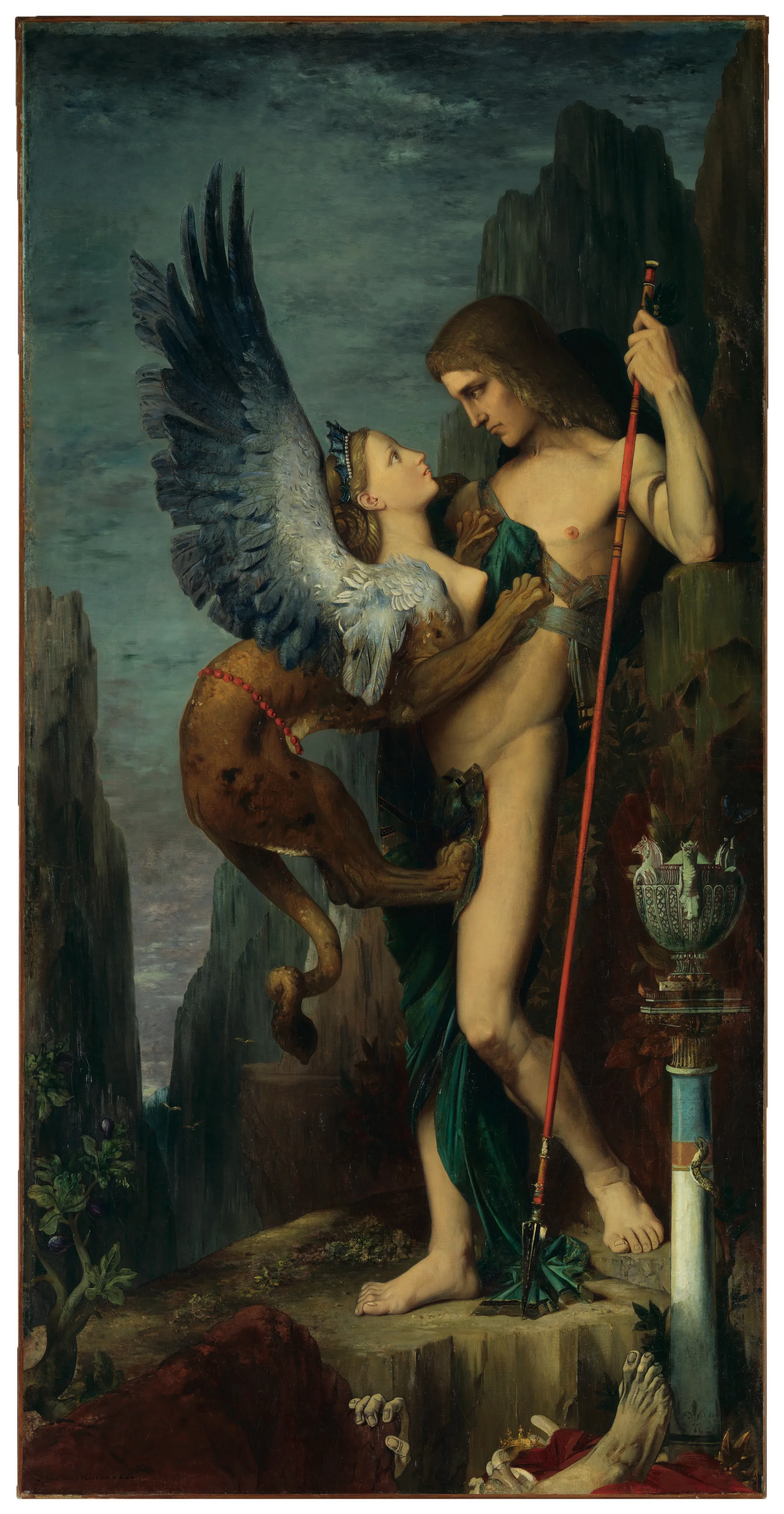 Gustave Moreau, Œdipe et le Sphinx, 1864, huile sur toile, Metropolitan Museum of Art, New York, États-Unis.