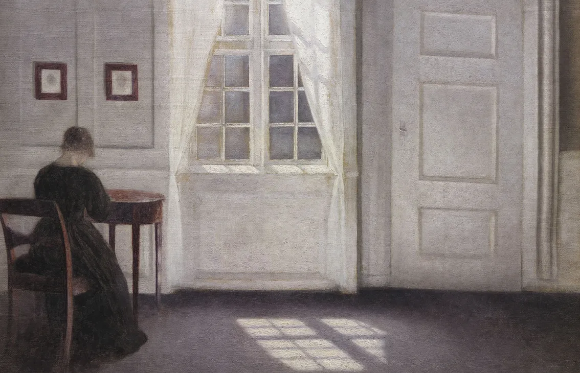 Vilhelm Hammershøi, Intérieur à Strandgade, lumière du soleil sur le sol