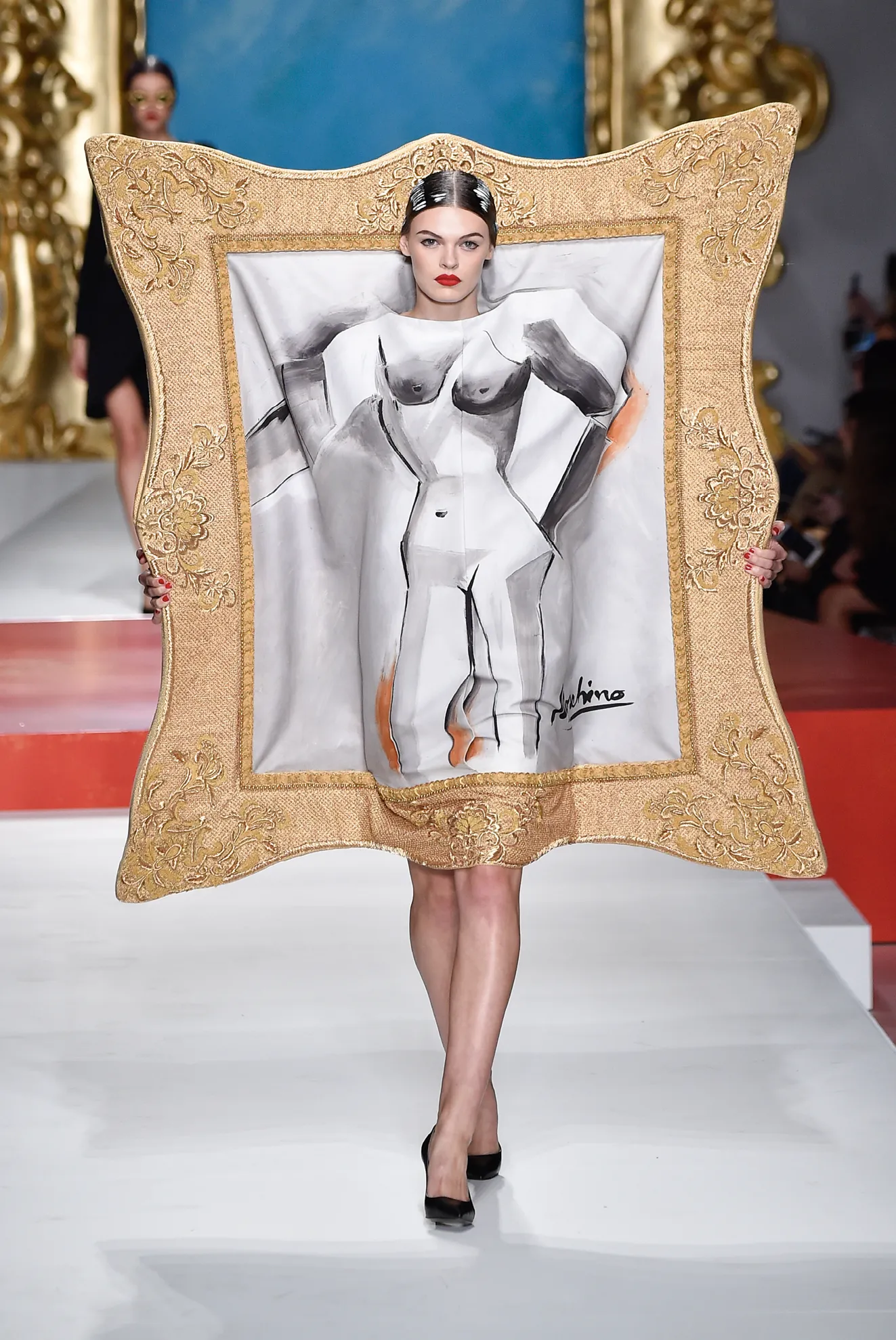 Desfile del diseñador Jeremy Scott inspirado en cuadros de Picasso, 2020.