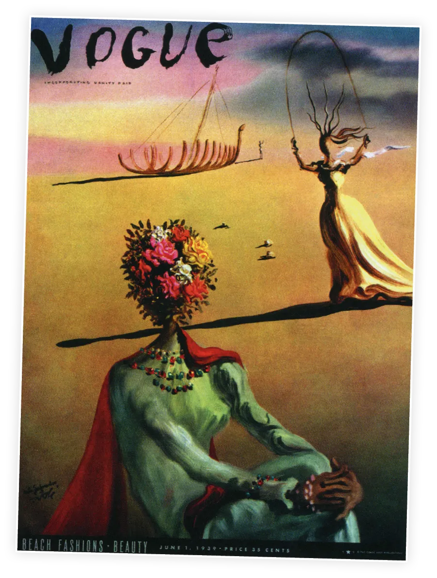 Portada de la revista de moda Vogue
pintada por Salvador Dalí, junio 1939.