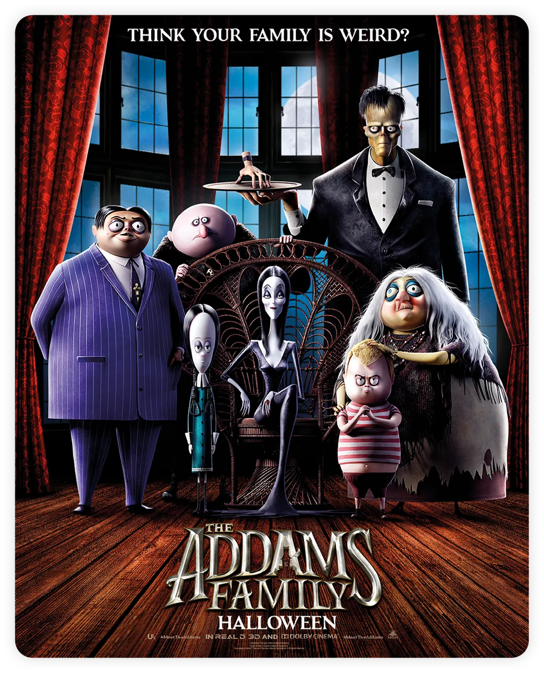 Poster for the animated film The Addams Family, © Universal Pictures and United Artists, 2019.