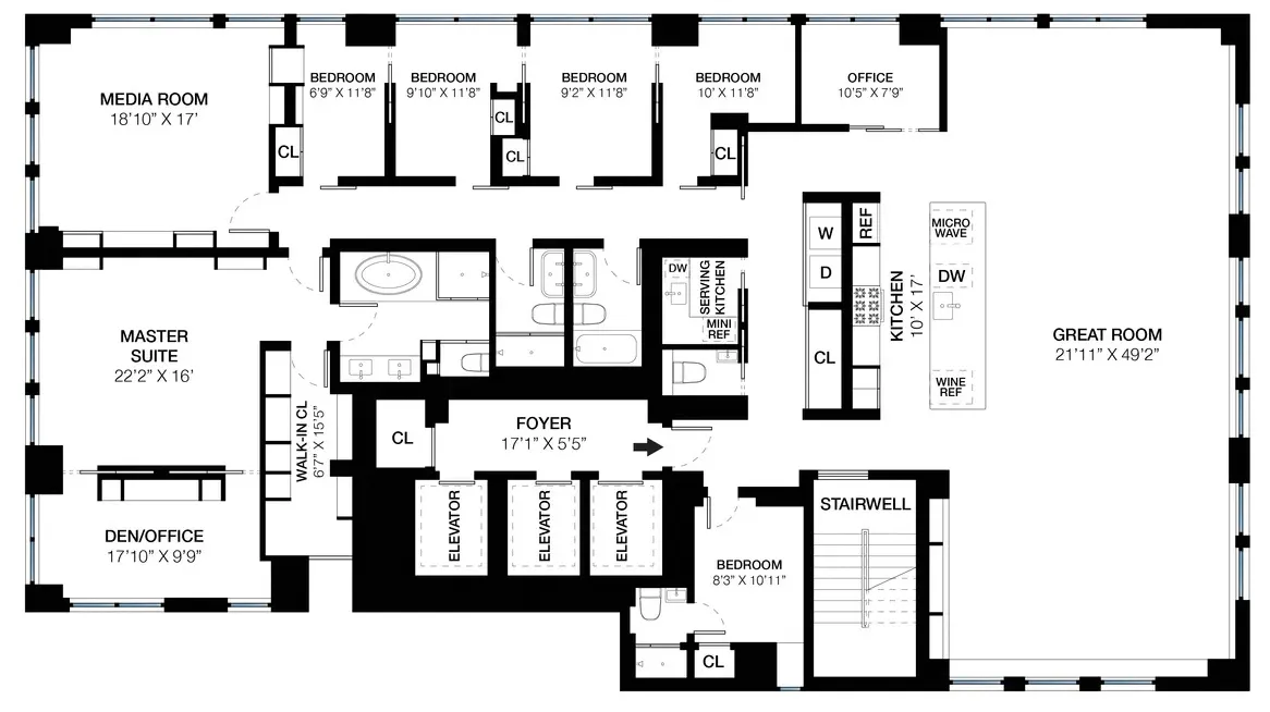 Floor plan of an apartment