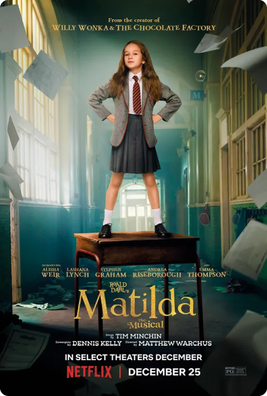 Matilda the Musical, © Netflix and Sony Pictures, 2024.