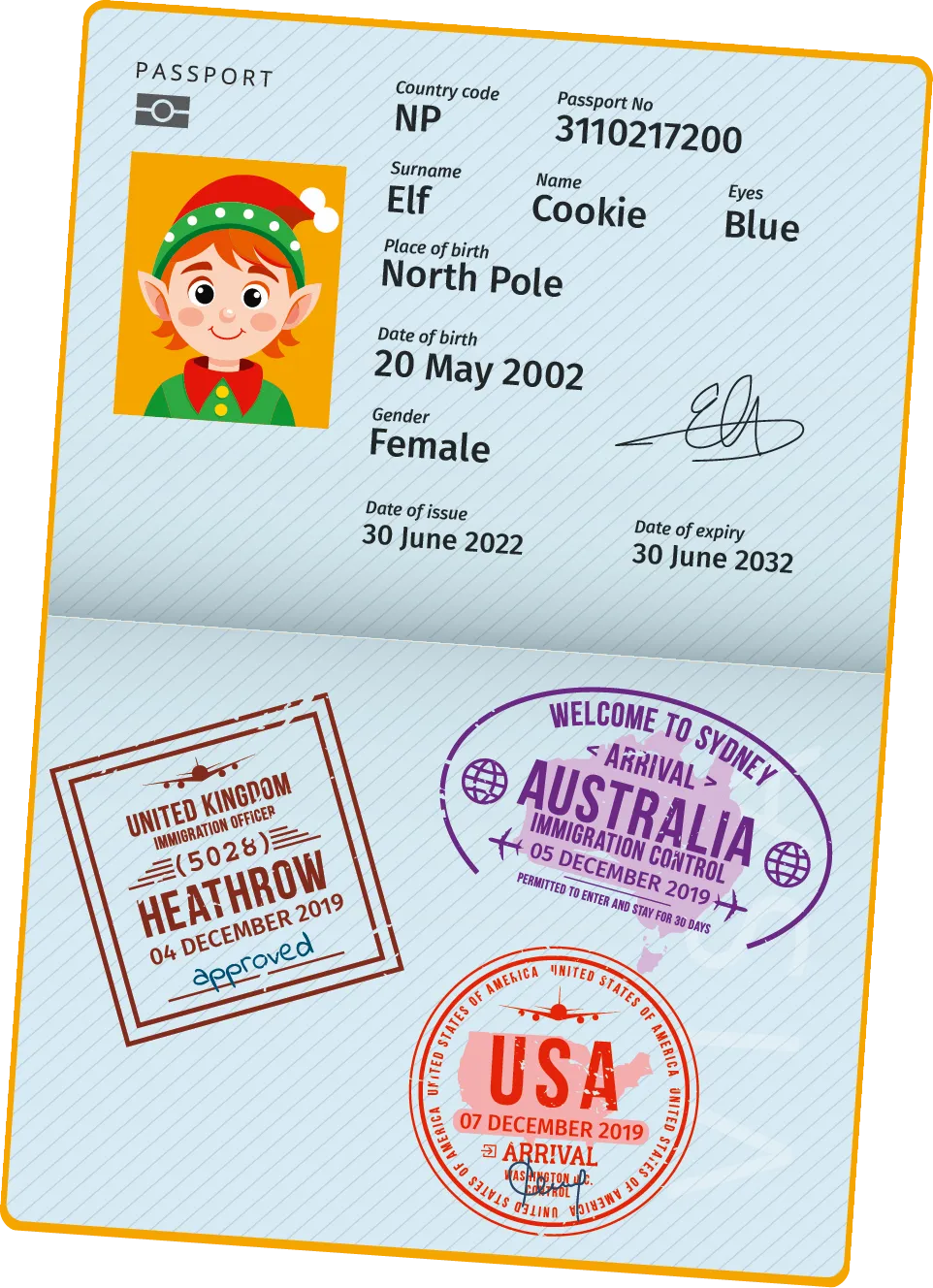 Passeport d'un elfe